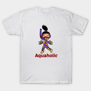 Aquaholic - Swimming Pun T-Shirt